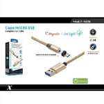 Maxtech-cavo Micro Usb Ricarica Dati Luce Magnetica Led 1mt Per Smartphone Maxtech F-s026 -