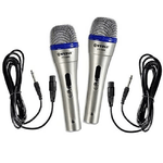 Trade Shop Traesio-coppia 2 Microfoni Dinamici Professionali Fy-48k Meeting Conferenze Karaoke Cw505 -