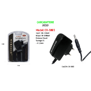 Maxtech-caricabatterie Da Viaggio Compatto Fast Charger Dc3.5mm 5v-2000ma 10w Maxtech Ca-s003 -