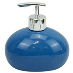 Cleafe-dispenser Per Sapone Liquido In Ceramica Blu Dosatore Moderno Arredo Bagno 79256 -