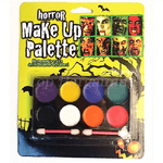 Trade Shop Traesio-make Up Trucco 8 Colori 2 Pennelli Travestimento Festa Carnevale Halloween -