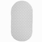 Cleafe-tappeto Tappetino Pvc Ovale Antiscivolo Vasca Bagno Doccia 69x36cm 79744 Bianco -