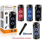 Linq-altoparlante Speaker Cassa Bluetooth Kts954 20w Microfono Wireless Usb Portatile -