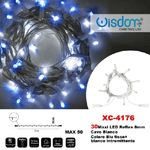 Wisdom-catena Luminosa 30 Luci Led Lucciole Blu Fisso + Bianco Intermittente Xc-4176 -