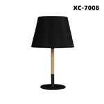 Wisdom-lampada Da Tavolo Abat Jour Con Paralume In Tessuto Nero Portalampada E27 Xc-7008 -