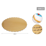 Kaela-set 2 Pz Base Per Torta Rotonda Piatto Sottotorta Dorato 38cm Con Bordino 58023 -