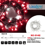 Wisdom-catena Luminosa 100 Luci Led Lucciole Rosso Fisso + Bianco Intermittente Xc-3142 -