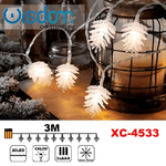 Wisdom-catena Luminosa 20 Led A Batteria Luce Calda Fissa Decorazioni Natalizie Xc-4533 -