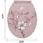 Kaela-copriwater Universale In Plastica Super Resistente 44x36cm Decorazione Floreale -