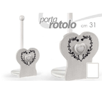 Kaela-porta Rotolo Cucina Decoro Cuore 31 Cm Carta Tavola In Legno Shabby Chic 662270 -