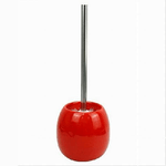 Cleafe-portascopino In Ceramica Rosso Con Scopino Moderno Accessorio Arredo Bagno 79263 -