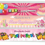 Trade Shop Traesio-20 Invito Inviti In Carta 16x7 Cm Biglietto Biglietti Per Festa Party Femminile -