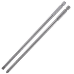 Kaela-kit 2 Bits 200mm Gambo 1/4" 6.35mm Punta S2 Magnetica Croce Ph2 Taglio Sl6 57252 -