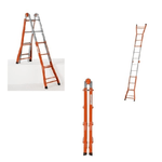 Gierre ®-scala Scaletto Telescopico Super In Acciaio 5,20 Mt Gierre Multiuso 5+4 Gradini -