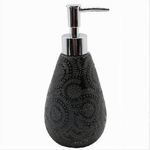 Cleafe-dispenser Per Sapone Liquido Motivo Etnico Nero Accessori Per Arredo Bagno 79963 -