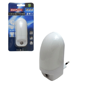 Trade Shop Traesio-lampada Notturna Luce Notte Da 1w Con Interruttore On Off 6000 H 7000 K Fredda -