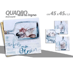 Kaela-quadro Quadretto Decorativo 45x45x1,5 Cm Tela Su Legno Deluxe Decori Ass. 743740 -