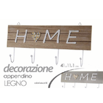 Kaela-appendino Appendi Abiti Da Parete Legno Gancio A 4 Decoro Home 41x11x1cm 745693 -