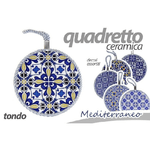 Kaela-quadro Quadretto Piastrella Ornamentale In Ceramica Tondo 11cm Decori Ass 730672 -