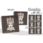 Kaela-quadro Quadretto Testa Di Moro Tela Su Legno 45x45x1,8cm Vari Decori Moro 820076 -