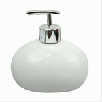 Cleafe-dispenser Per Sapone Liquido Ceramica Bianco Dosatore Moderno Arredo Bagno 79244 -