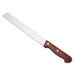 Trade Shop Traesio-coltello Seghettato Per Taglia Pane Utensile Da Cucina Con Manico In Legno 32cm -