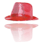 Trade Shop Traesio-cappello Borsalino Paillettes Rosso Spettacolo Teatro Paillette Uomo Donna -