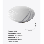 Trade Shop Traesio-plafoniera Da Soffitto Faretto Led 24w Tondo Ventaglio Pannello 2160lm 39cm Design Moderno -