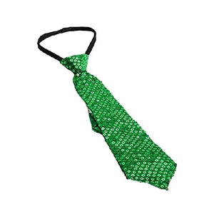 Trade Shop Traesio-cravatta Paillettes Verde Teatro Paillette Raso Cravattino Frack Festa Ballo -