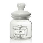 Kaela-barattolo Contenitore In Vetro Decoro Romantic Vintage Home 650ml 11x17cm 759369 -