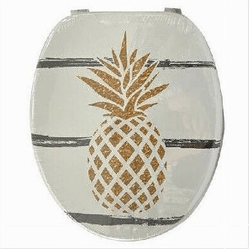 Cleafe-copriwater Copri Water Sedile Wc Bagno Universale Cerniere Acciaio Ananas 59258 -