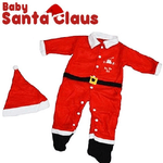 Trade Shop Traesio-vestito Babbo Natale Baby Vestitino Completino Costume Per Bambini Pile Rosso -