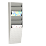 Paperflow Portadocumenti e riviste a muro Paperflow 6 scomparti A4 236x83x712 cm grigio chiaro - K500004