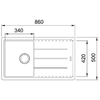Franke-Boston-BFG-611-86-Lavello-montato-su-piano-Rettangolare-Fragranito