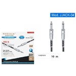 Maxtech-cavo Collegamento 2 Jack Da 6.5mm Mono 10mt Cavo Microfono Audio Stereo Jjack-04 -