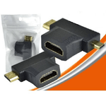 Linq-adattatore Video Convertire Spina Hdmi Femmina A Mini E Micro Hdmi Maschio Hf-103 -