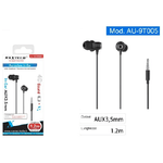 Maxtech-cuffie Auricolari In-ear Connettore Aux 3,5mm Filo Da 1,2 Mt Smartphone Au-9t005 -