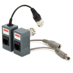 Trade Shop Traesio-coppia Trasmettitori Video Audio Balun Alimentazione Porta Lan Rj45 Cavo Cat 5 -