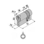 Welka 60122221 Cilindro Sagomato Pers 54mm 27x27mm