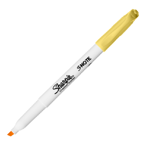 SHARPIE-Pennarello-S-Note---punta-scalpello---colori-assortiti---Sharpie---astuccio-12-pezzi