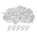 Trade Shop Traesio-60 Pezzi Ganci In Plastica Bianco A Proboscide Papera 25mm Per Tende Tenda -