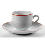 Kaela-set 6pz Tazzine Caffè + 6 Piattini Tazzina Classico Moderno Toledo Grigio 720352 -