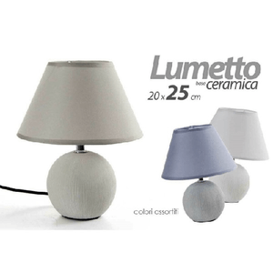 Kaela-lampada Interno Lumetto Abat-jour 20x25cm Base Ceramica Colori Assortiti 752681 -