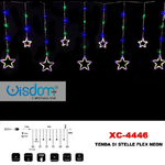 Wisdom-tenda Luminosa Natalizia Stelle Neon Luce Multicolor Fissa 8 Giochi Luce Xc-4446 -