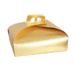 Kaela-set 3pz Scatola Porta Torta Oro 29x29cm Per Dolci Paste Pasticceria Festa 58007 -