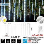 Wisdom-tenda Luminosa Natalizia 288 Led Effetto Meteorica Pioggia Luce Bianca Xc-4050 -