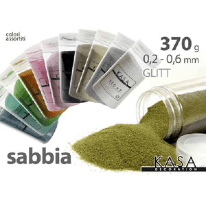 Kaela-sabbia Glitt Colorata Decorativa Decoupage 370 Gr 0,2-0,6 Mm Vari Colori 712623 -