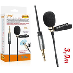 Linq-microfono Lavalier Jack 3,5 Mm Suono Omnidirezionale A 360° Cavo 3 Metri Av3553m -