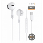 TechOneTech ear Tech Hip Cuffie intrauricolari USB-C - Microfono integrato - Assistente vocale - Cavo da 1,20 m