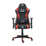 Sedia da gaming Cromad Premium - Base da 350 mm - Pistone a gas Classe 2 - Altezza regolabile - Ruote in nylon da 60 mm - Colore nero/rosso